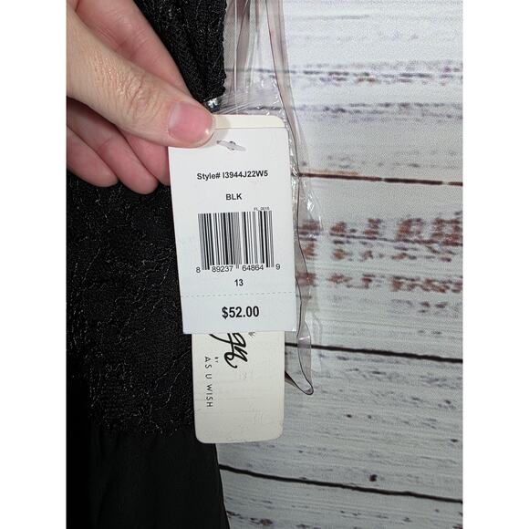 Love Reign Juniors 13 Black Lace Bodice Sleeveless Cocktail Dress NWT - Picture 3 of 5